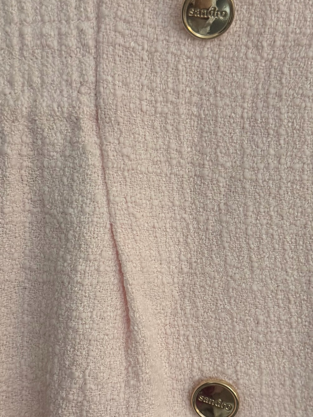 Sandro Pink Textured Tweed Dress (36) - Picture 4 of 4